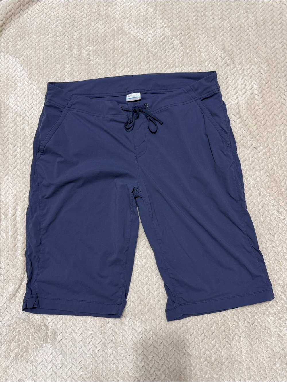Columbia Navy Athletic Drawstring Hybrid Shorts